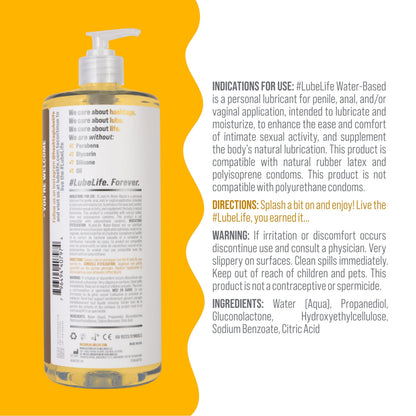 Lube Life Water Based Personal Lubricant for Men and Women Original, 32 Ounce (946 mL) - Available at All In One Marketplace Canada