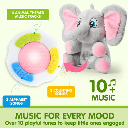 JOYIN Musical Elephant Plush Baby Toy, Stuffed Animal with Music & Light, Baby Musical Soft Plush Toys for Infant Babies, Christmas Birthday Gifts for Boys and Girls 6+ Months 🍁 All In One Marketplace Canada