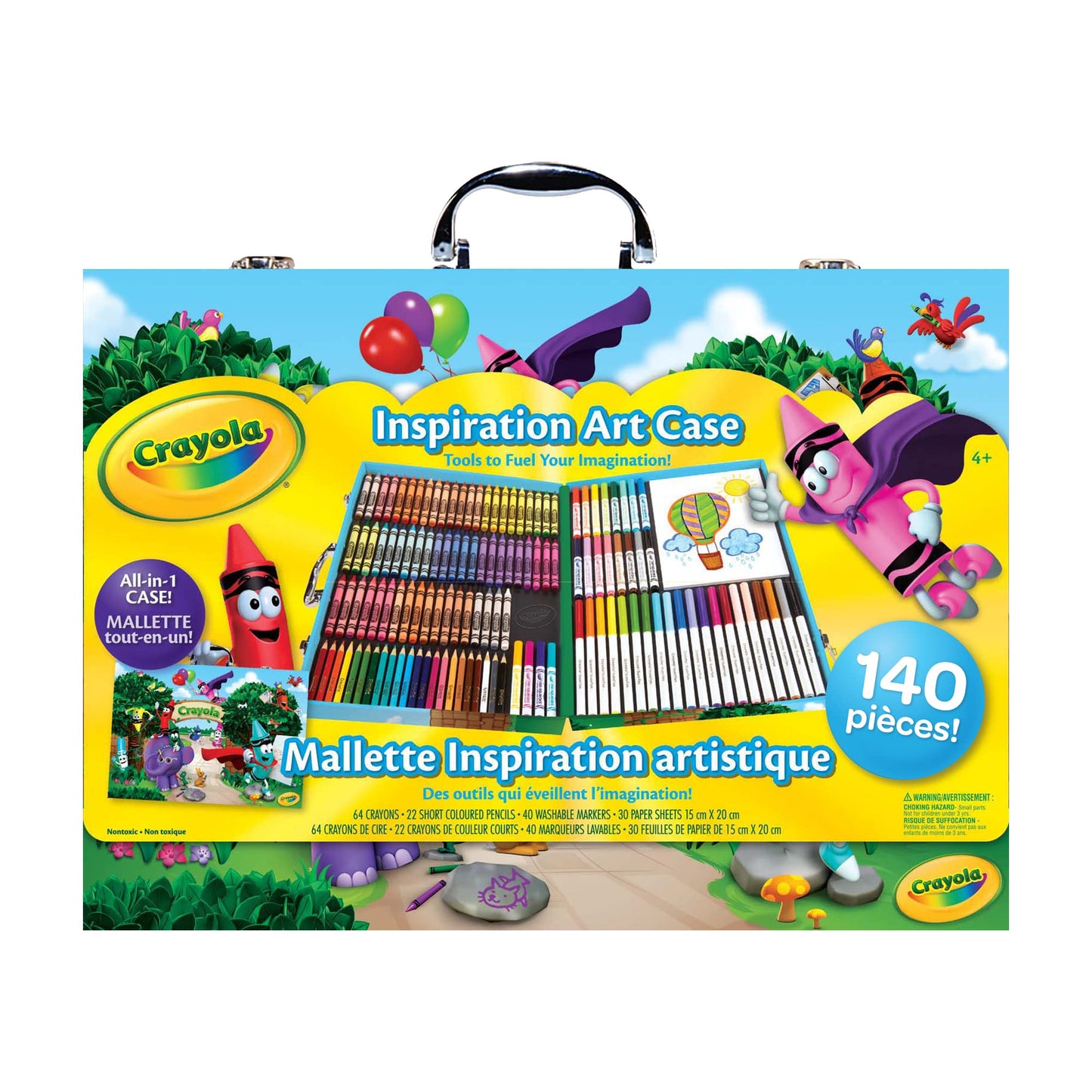 Crayola Inspiration Art Case Colouring Set (140ct) - Art Supplies Set For Kids, Travel Drawing Kit, Gift for Girls & Boys, Ages 4+ Crayola