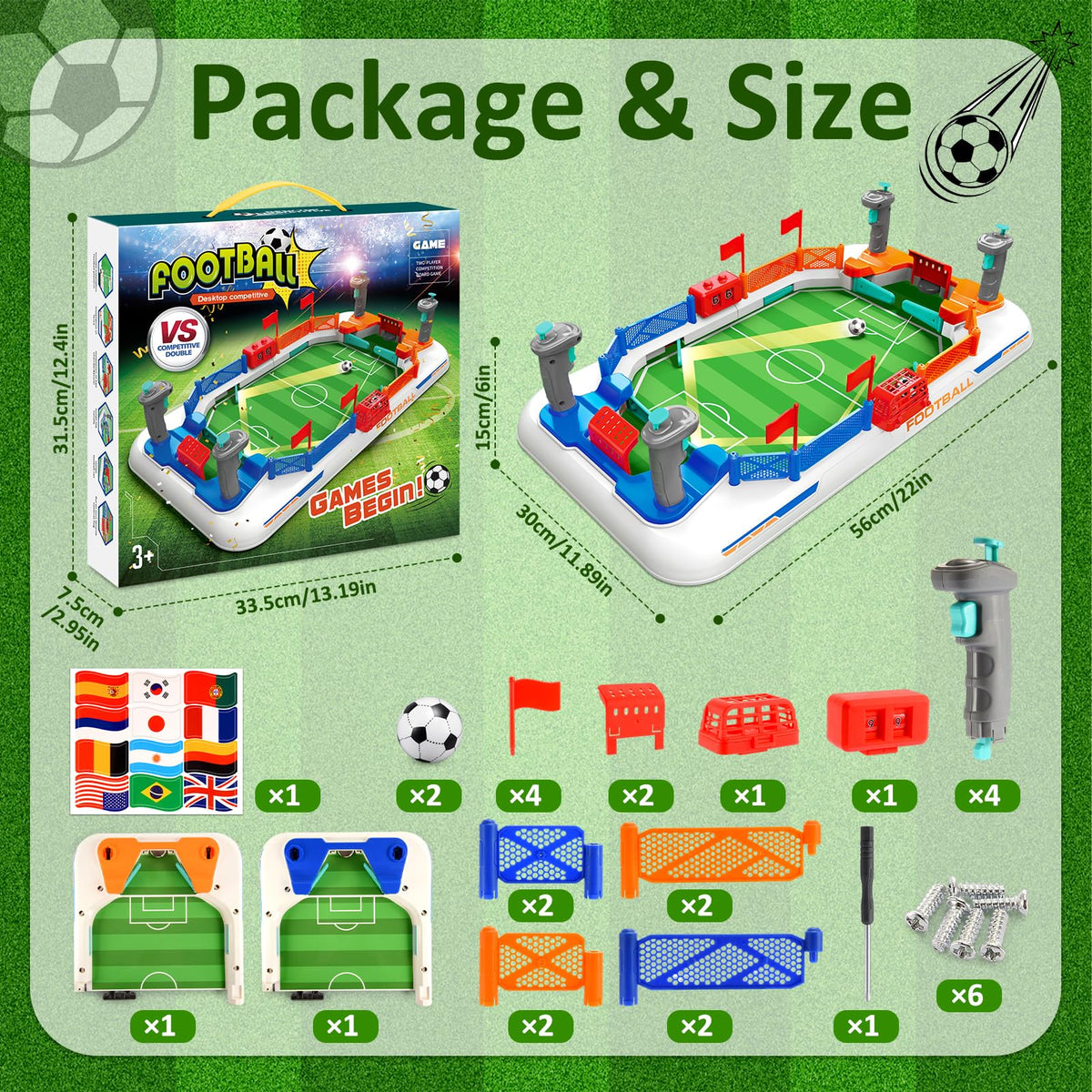 Mini Foosball Table Game, Luckades Soccer Toys for 3 4 5 6 7 8-12 Year Old Boy Gifts Toys for Kids Age 3-5 4-6 7-10 Girl Children Christmas Birthday Gifts Family Party Games for Kids & Adults 🍁 All In One Marketplace Canada