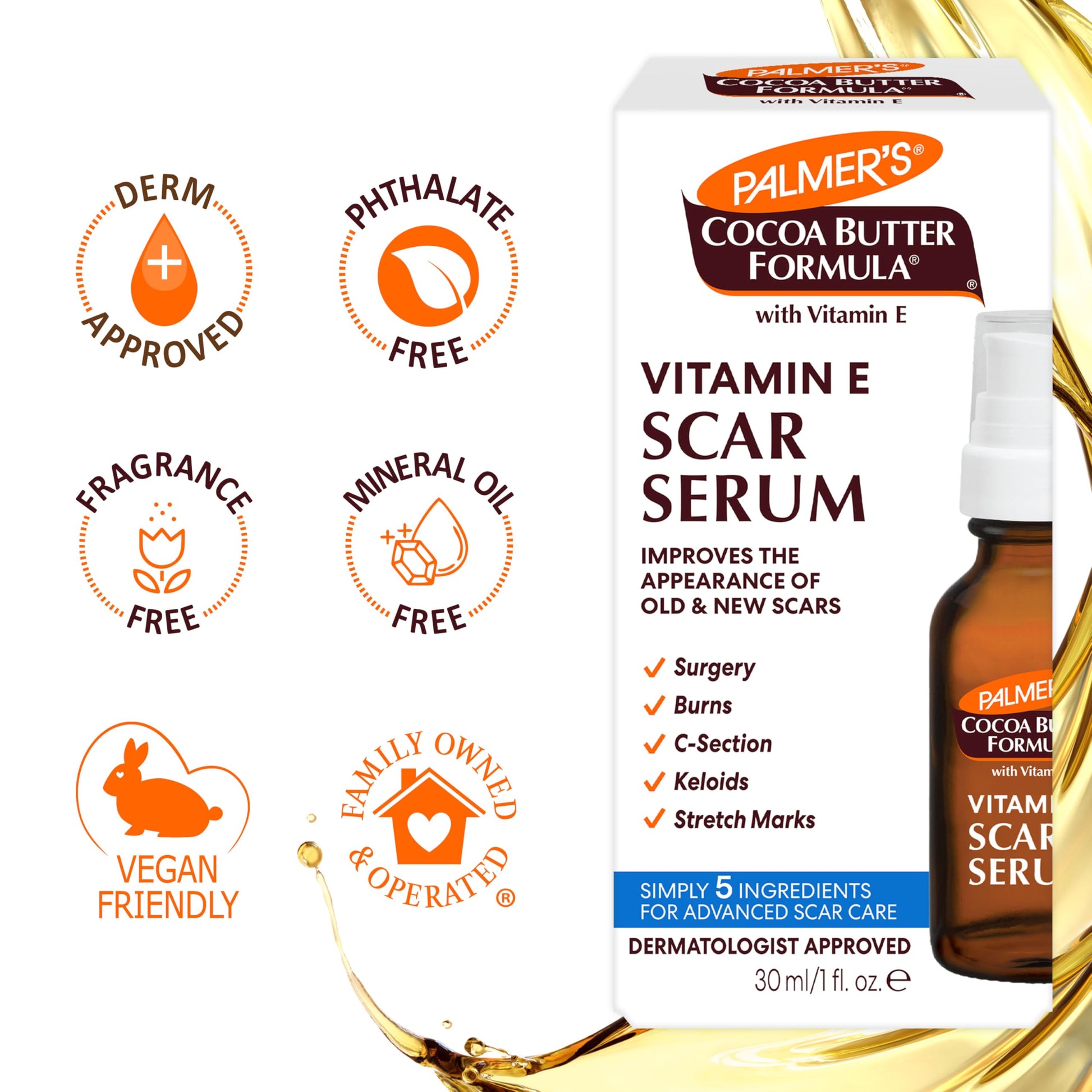 Palmer's Cocoa Butter Formula Vitamin E Scar Serum, 30ml - Available at All In One Marketplace Canada