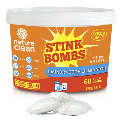 Nature Clean Stink Bombs Odor Remover Packs, 60 Count Nature Clean
