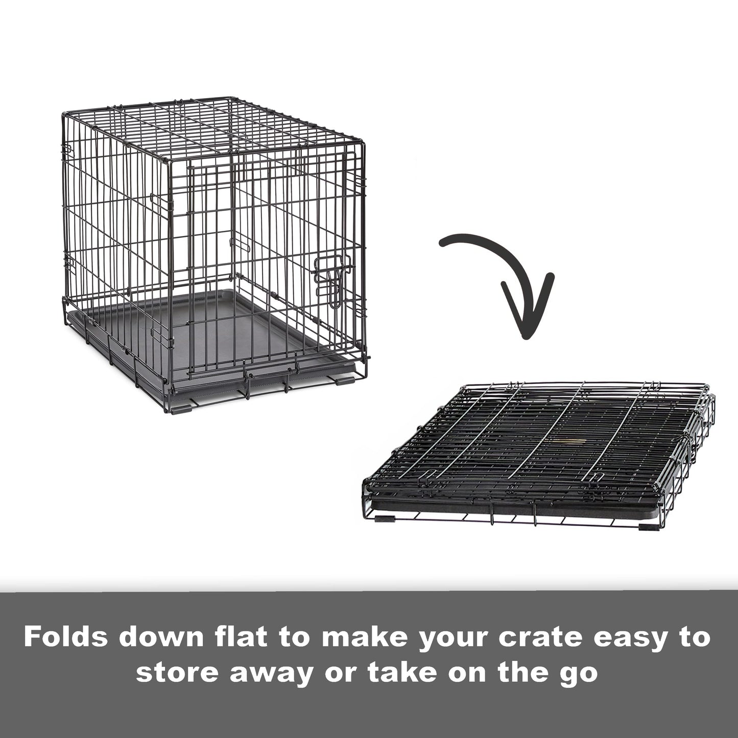 MidWest Homes for Pets 30-Inch New World Crate for Medium Breeds, 21-40 lbs, Single Door Folding Dog Crate, Leak-Proof Tray & Secure Latch, Portable, Durable & Easy to Assemble 🍁 All In One Marketplace Canada