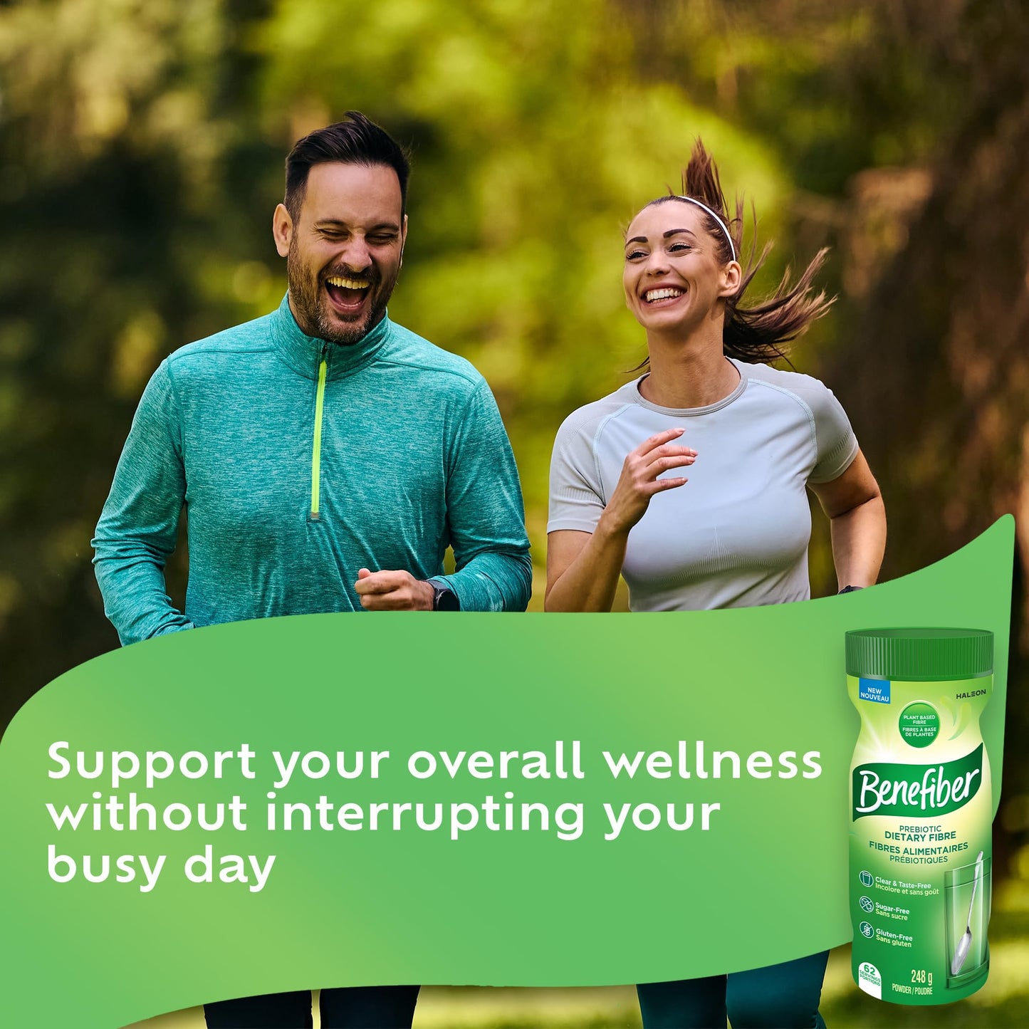 Benefiber Prebiotic Fibre Supplement Powder, Promotes Good Gut Health, Unflavoured & Completely Clear, Dissolves in Drinks & Food, Plant‑Based, Sugar‑Free, Gluten‑Free, Non-GMO, Daily Soluable Fibre Supplement, 62 Servings (248 g) - Available at All In One Marketplace Canada