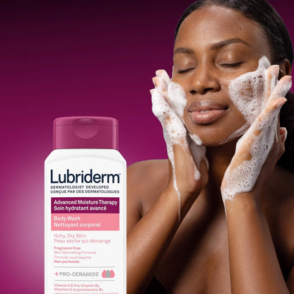 Lubriderm Advanced Moisture Therapy Body Wash, Fragrance Free, 473 mL