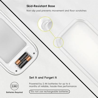 EKO Automatic Bathroom Trash Can with Lid, 2.6 Gallon Slim Touchless Garbage Can, Waterproof Motion Sensor Trash Bin for Bathroom, Office, Kitchen, White EKO