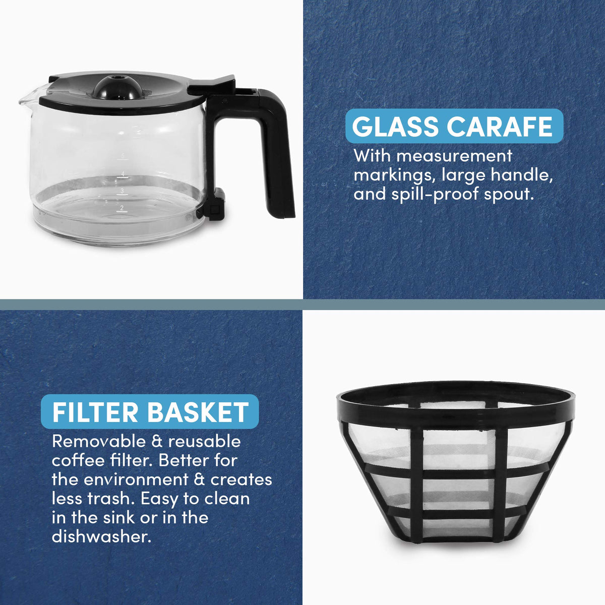 Elite Gourmet Automatic Brew & Drip Coffee Maker, with PaCae N Serve, ReCaable Filter, On/Off Switch, Water Level Indicator, 5-Cup, Stainless Steel, EHC9420