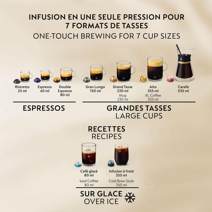 Nespresso Vertuo Up Coffee and Espresso Machine Pearl White