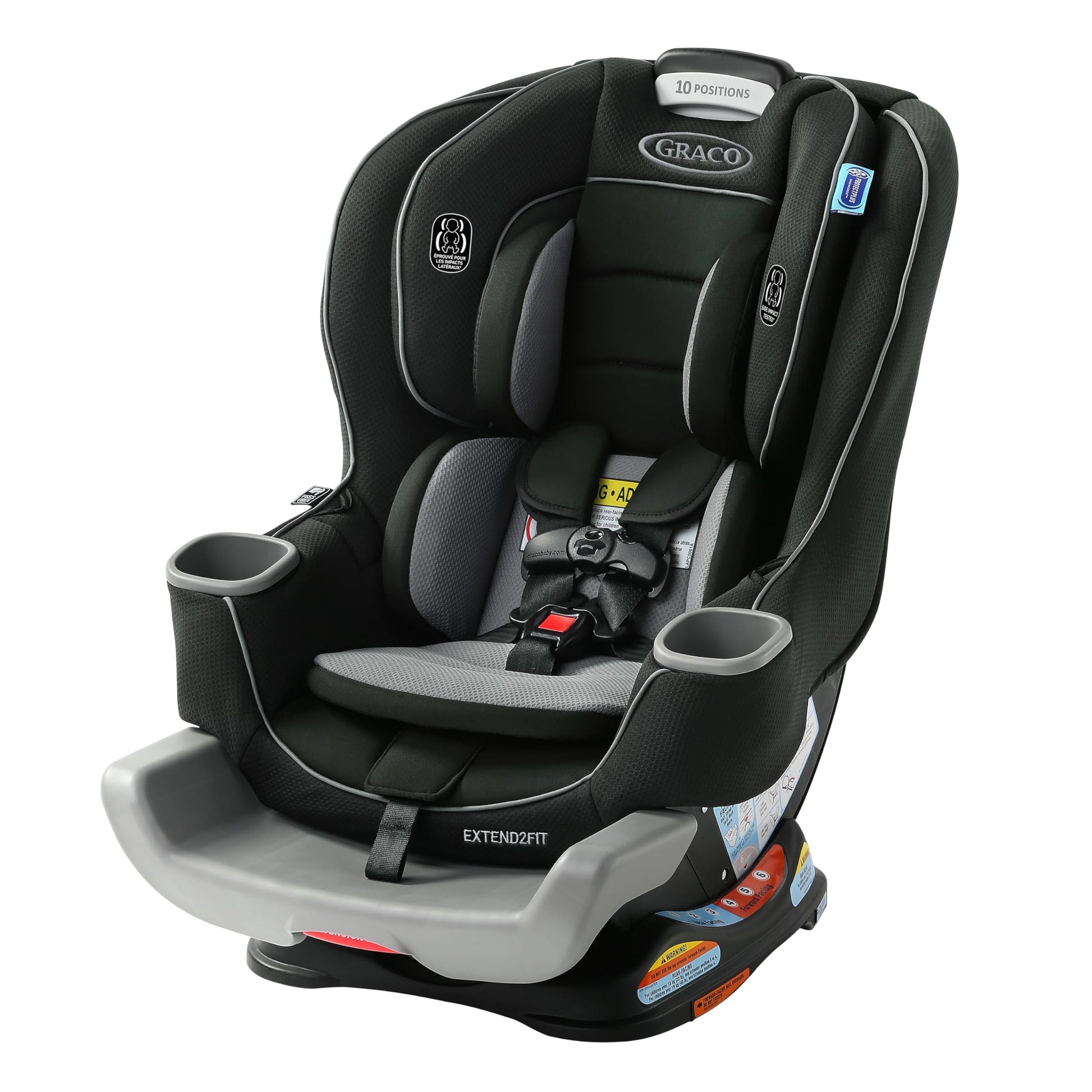Graco Extend2Fit Convertible Car Seat, 2-in-1 Forward & Rear-Facing Baby Car Seat, 1.8-30 kg (4-65 lb), Titus
