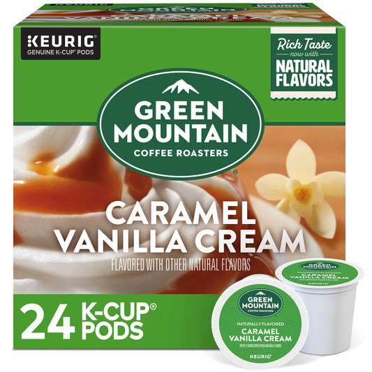 Green Mountain Coffee Roasters Caramel Vanilla Cream Light Roast K-Cup Pods - 24 Pack