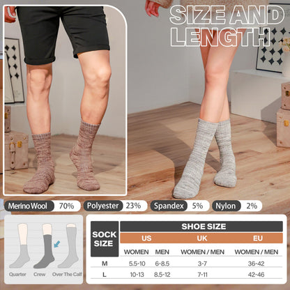 Anlisim Merino Wool Hiking Socks, Boot Crew Work Socks for Women Men 🍁 All In One Marketplace Canada