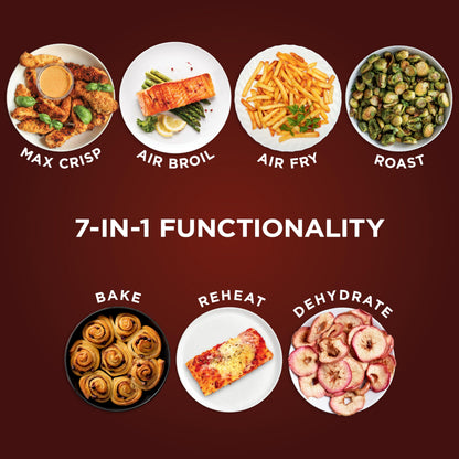 Ninja Air Fryer Pro XL 7-in-1, Max Crisp Tech, 450F for Hotter, Crispy Results, 6.5 QT Capacity, Max Crisp, Broil, Air Fry, Roast, Bake, Reheat, Dehydrate, Space Saving, AF182AMZC (Canadian Version) Ninja