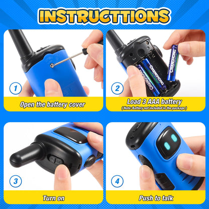 3 4 5 6 Year Old Boy Girl Gifts, Exssary Walkie Talkies for Kids Toys for 3-6 Year Old Boys Girls Christmas Birthday Gifts Walkie Talkie Kids Camping Outdoor Toys Blue & Pink 🍁 All In One Marketplace Canada