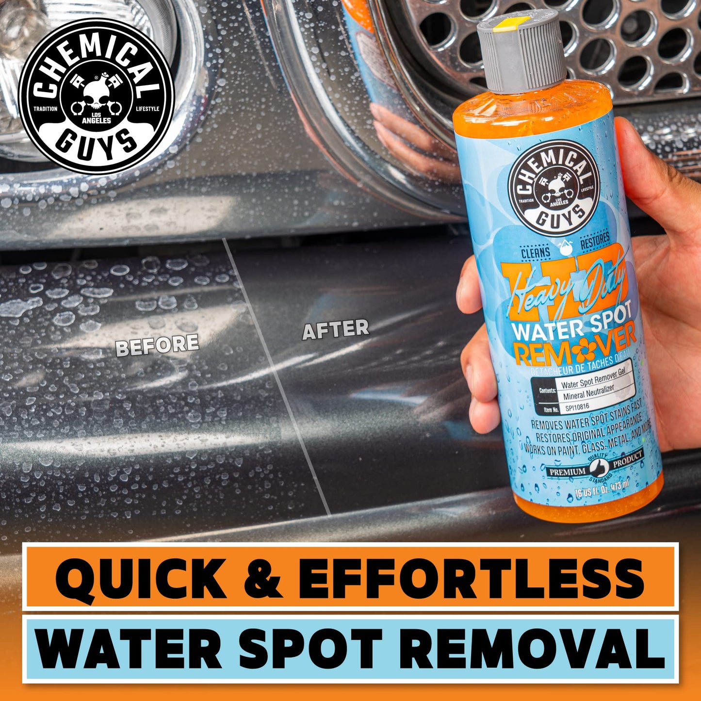 Chemical Guys Heavy Duty Water Spot Remover, Safe for Cars, Trucks, Motorcycles, RVs, Home, Office & More, 473 ml - Available at All In One Marketplace Canada