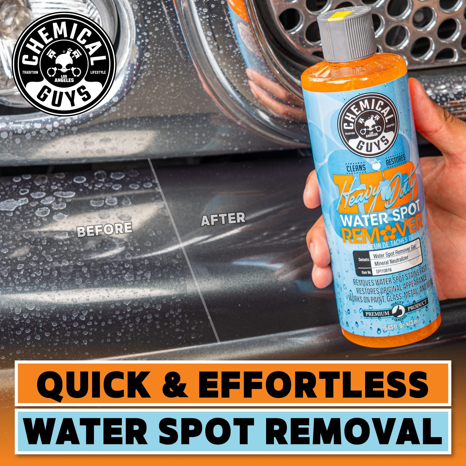Chemical Guys Heavy Duty Water Spot Remover, Safe for Cars, Trucks, Motorcycles, RVs, Home, Office & More, 473 ml - Available at All In One Marketplace Canada