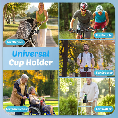 2 Packs Stroller Cup Holder with Phone Holder, Cup Holder for Walker Bike 🍁 All In One Marketplace Canada