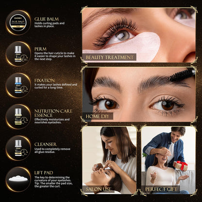 Lash Lift & Brow Lamination Kit 2-in-1, Professional DIY Eyelash Perm for Home Use & Salon, Long-Lasting Curl Effect Up to 8 Weeks - Easy Application - Available at All In One Marketplace Canada