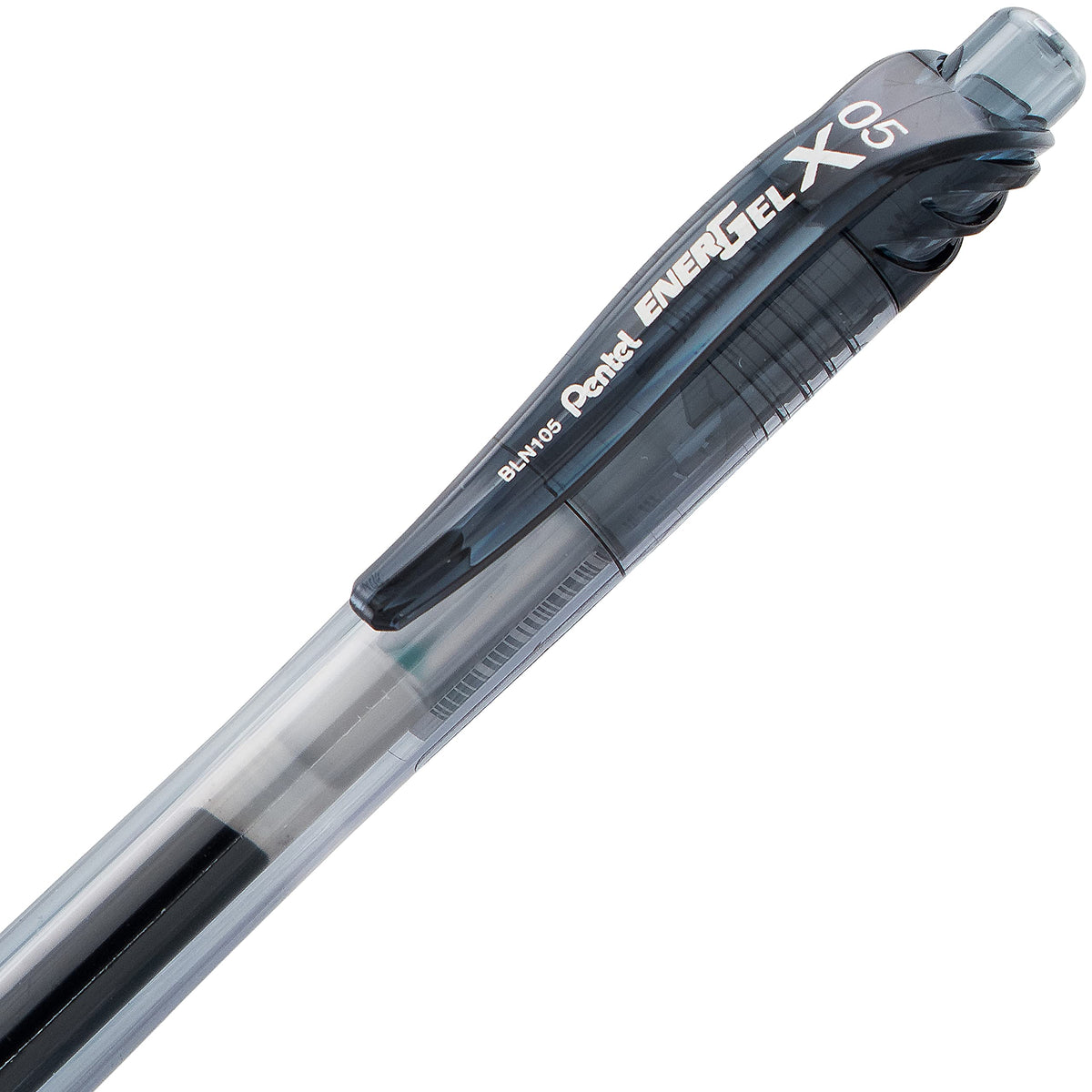 Pentel EnerGel X Retractable Gel Pen, 0.5mm Needle Tip, Black Ink, 12PK