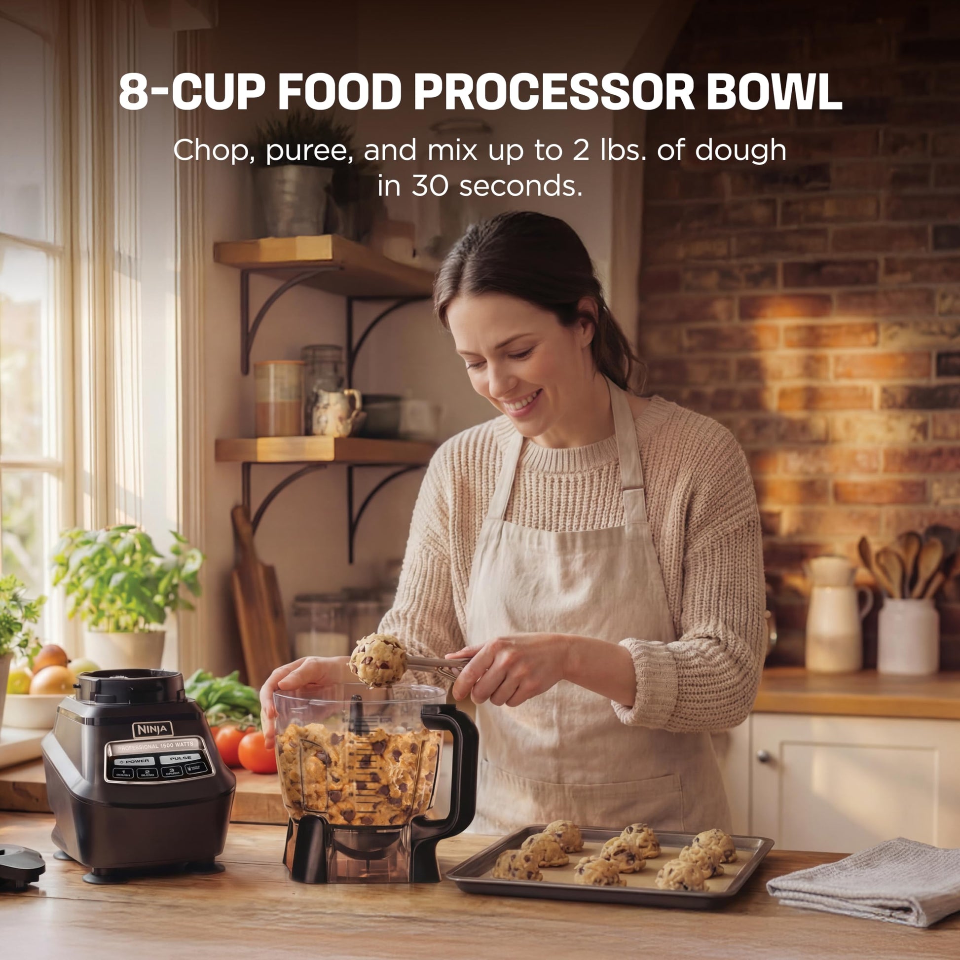 Ninja Kitchen System | All-in-One Food Processor & Blender for Smoothies | Includes Pitcher, (2) 16 oz. to-Go Cups & 8-Cup Bowl | Makes Salsa, Dough, Shakes, & Frozen Drinks | 1500W | Black | BL770 - Available at All In One Marketplace Canada