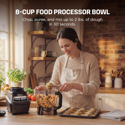 Ninja Kitchen System | All-in-One Food Processor & Blender for Smoothies | Includes Pitcher, (2) 16 oz. to-Go Cups & 8-Cup Bowl | Makes Salsa, Dough, Shakes, & Frozen Drinks | 1500W | Black | BL770 - Available at All In One Marketplace Canada