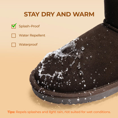 DREAM PAIRS Women's Ankle Winter Snow Boots Genuine Suede,Brown,9 🍁 All In One Marketplace Canada