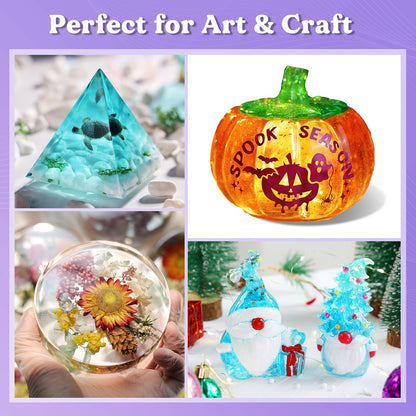 LET'S RESIN Casting Epoxy Resin Kit, 1L(34oz) Crystal Clear & Bubble Free Epoxy Resin and Hardener, High Gloss Resin Kit for DIY Art, Mould Casting, Wood, Jewellery Making, Coasters, Table Top - Available at All In One Marketplace Canada