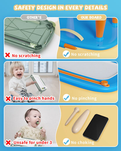 Kikapabi Toddlers Toys Age 1-2, Gift for 1 2 Year Old Toddler Boy Girl, Magnetic Drawing Board Preschool Learning and Educational Toys, Doodle Baby Kids, Christmas Birthday New Gift(Blue) 🍁 All In One Marketplace Canada