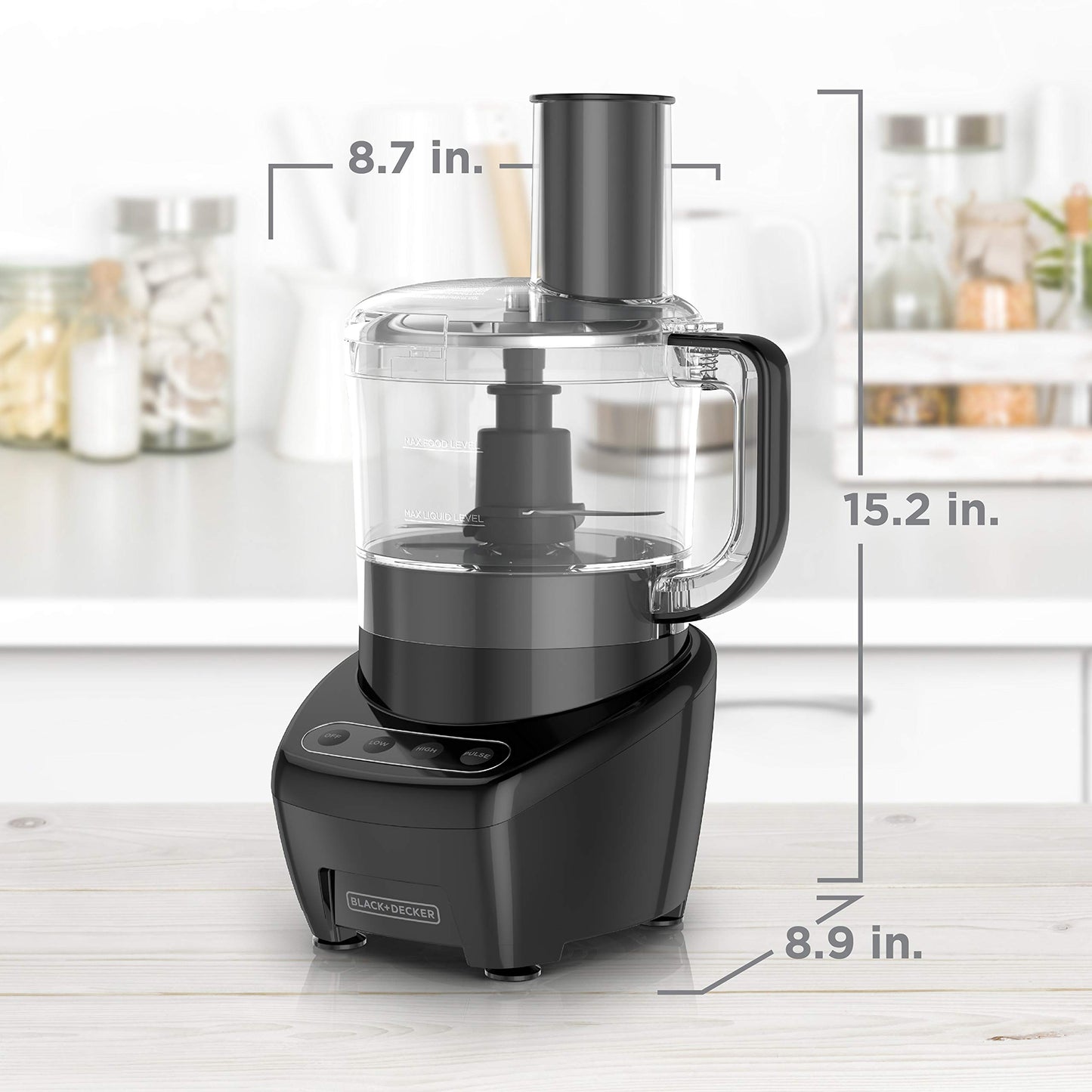 BLACK+DECKER 3-in-1 8-Cup Food Processor, Mutlifunctional and Dishwasher Safe, Black 450W, FP4200BC - Available at All In One Marketplace Canada