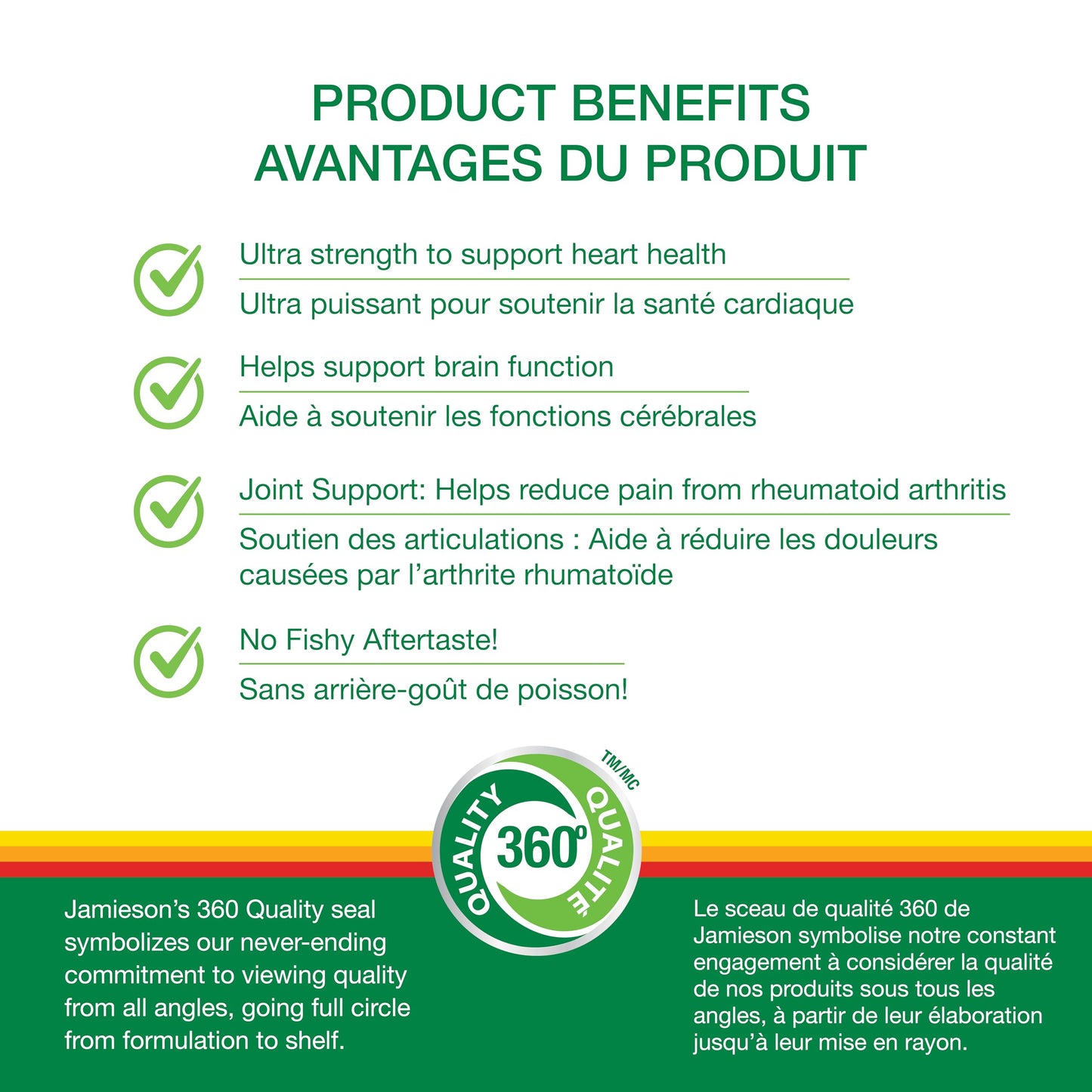 Jamieson Ultra-Strength Omega-3 900 mg, No Fishy Aftertaste, Supports Heart, Brain, and Eye Health, Arthritis Support. High Potency, with EPA and DHA, Non-GMO, Gluten-Free, 75 Softgels, Proudly Canadian - Available at All In One Marketplace Canada