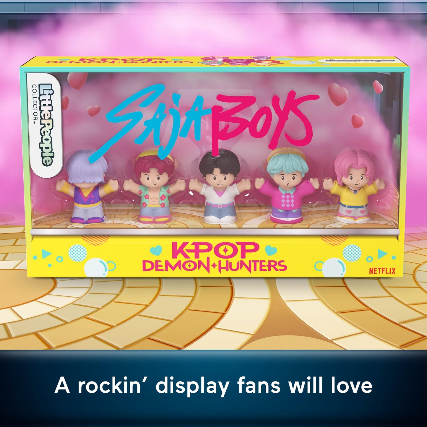 Little People Collector Kpop Demon Hunters: Saja Boys Special Edition Set for Movie Fans, 5 Figures in a Display Package Little People COLLECTOR