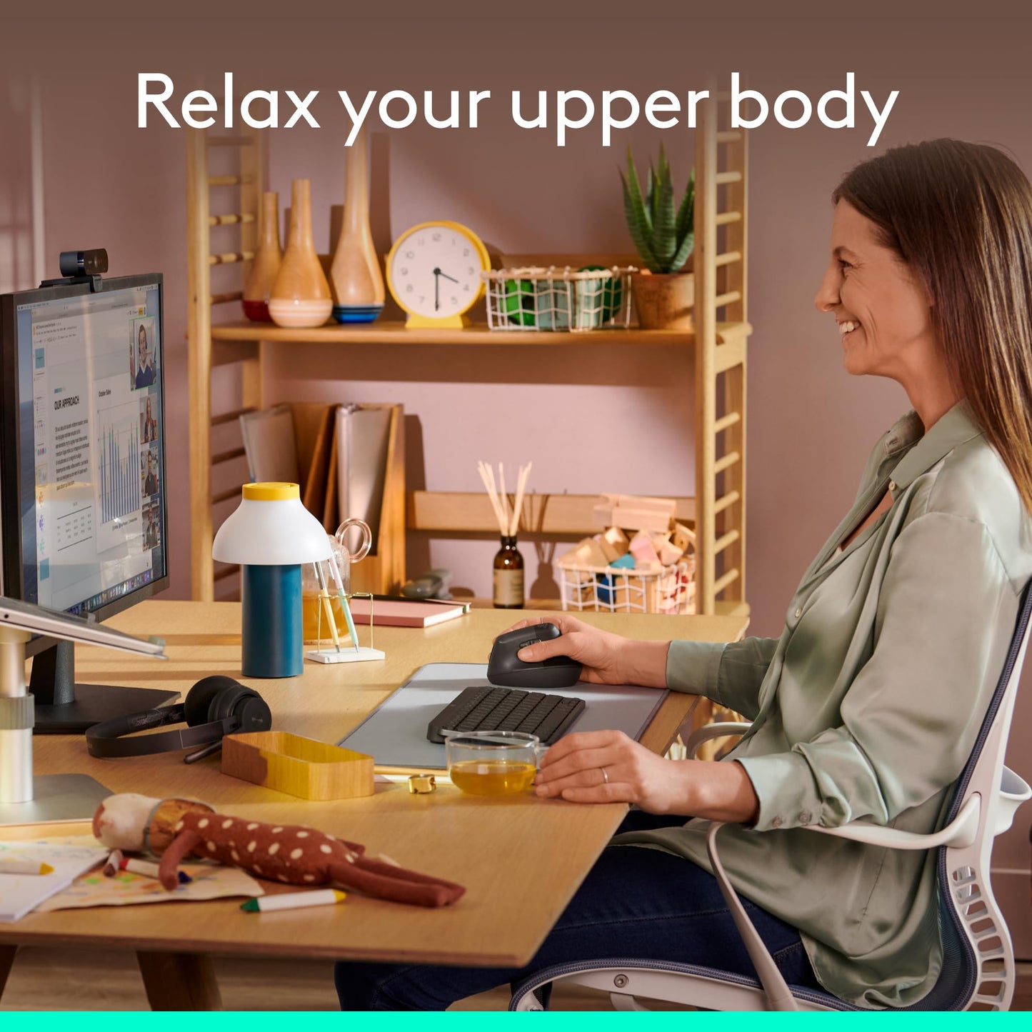 Logitech Lift Vertical Ergonomic Mouse, Wireless, Bluetooth or Logi Bolt USB Receiver, Quiet clicks, 6 Buttons, Compatible with Windows/macOS/iPadOS, Laptop, PC - Graphite - Available at All In One Marketplace Canada