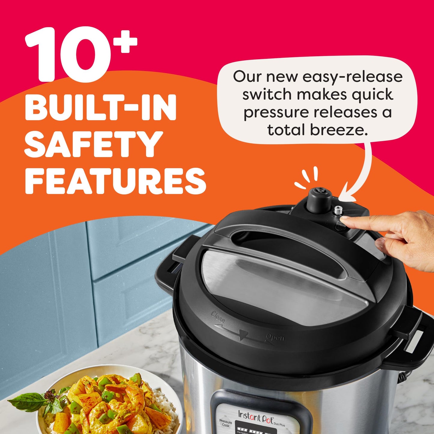 Instant Pot Duo Plus 6 Quart 9-in-1 Electric Pressure Cooker, Slow Cooker, Rice Cooker, Steamer, Sauté, Yogurt Maker, Warmer & Sterilizer, 15 One-Touch Programs,Stainless Steel/Black - Available at All In One Marketplace Canada