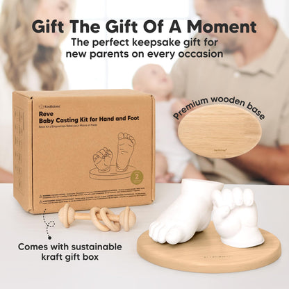 KeaBabies Baby Casting Kit Hands and Feet Mold 3D,Newborn (Oval, Ash Wood) 🍁 All In One Marketplace Canada