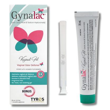 Gynalac BV Treatment for Women - Fast & Effective Bacterial Vaginosis Treatment for Women - Clinically Proven Odor Relief, Restores pH, Long Lasting Moisturizing, Antibiotic Free, Easy to Use Gynalac