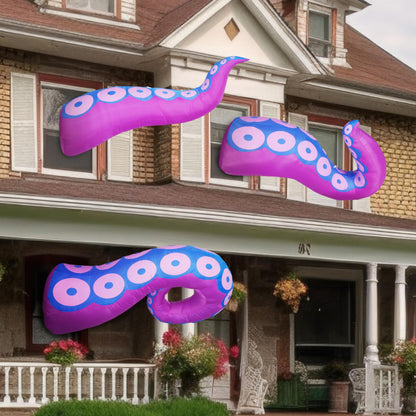 Joiedomi 3 Pcs Halloween Inflatables Octopus Tentacle Outdoor Window Decorations, Octopus Legs with Build-in LEDs, Halloween Front Door Window Roof Prop, Outdoor Holiday Blow up Decor for Garden Lawn 🍁 All In One Marketplace Canada