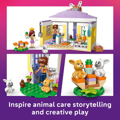 LEGO Friends Heartlake City Bunny Hotel Building Toy for Girls & Boys - Pretend Play Set for Kids, Ages 5+ - W/Paisley & Leo Minidolls, 2 Toy Bunnies, & Accessories - Gift Idea for Birthdays - 42679 LEGO