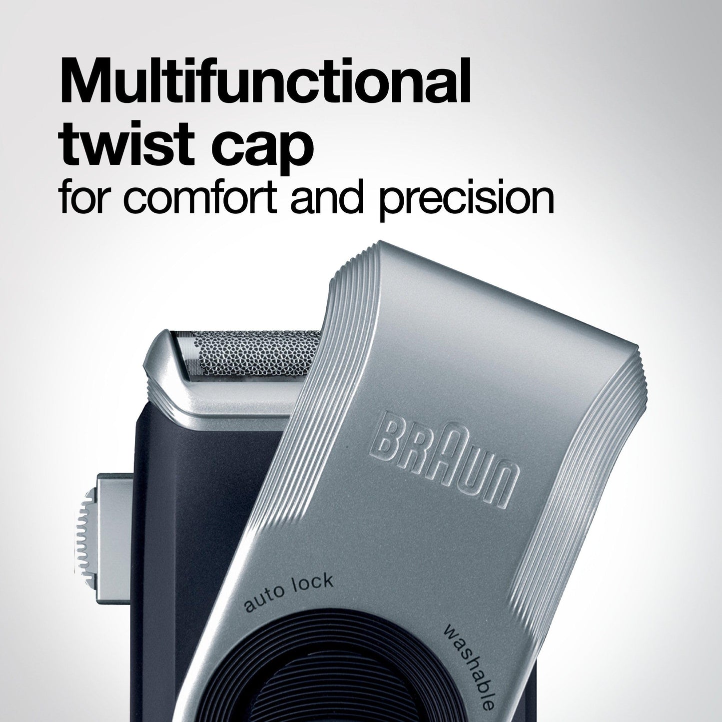 Braun M90 Mobile Shaver for Precision Trimming, Great for Travel, Black/Silver - Available at All In One Marketplace Canada