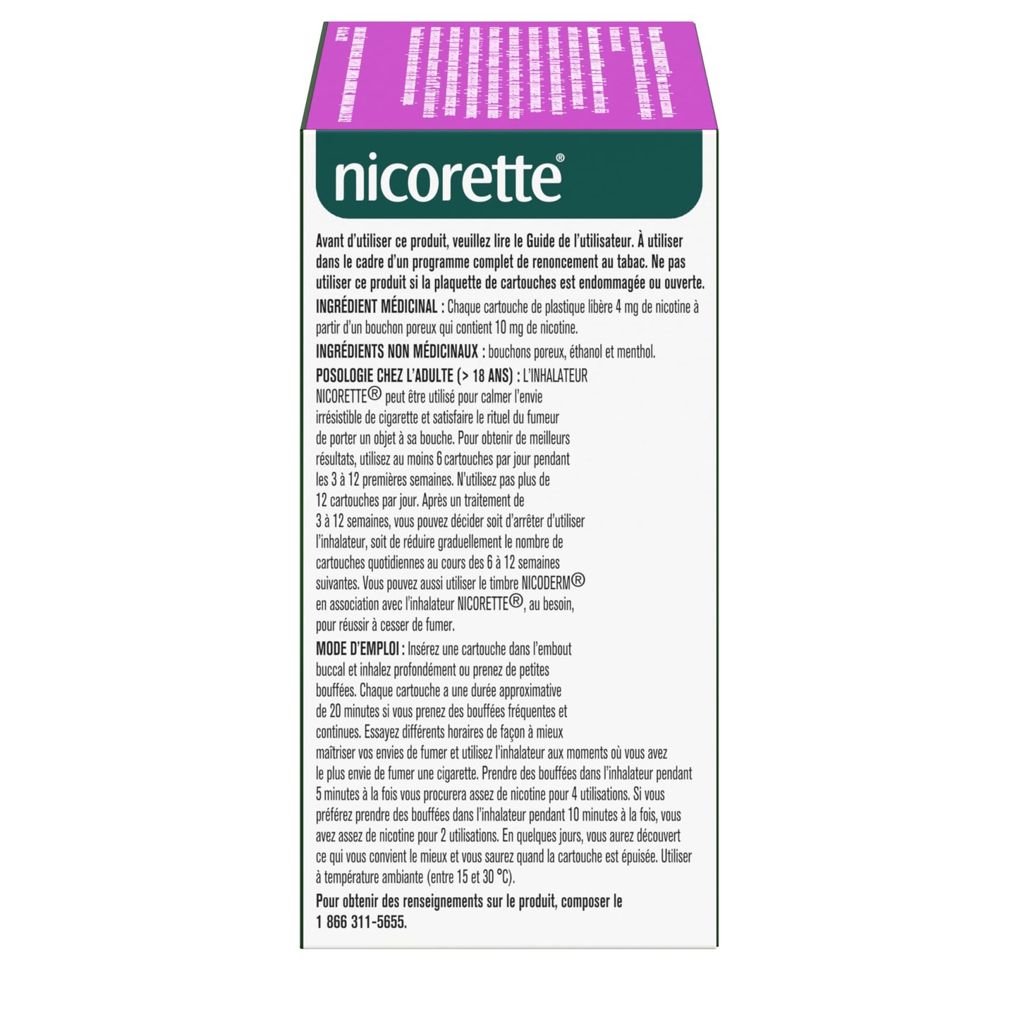 Nicorette 4mg Nicotine Inhaler – Clinically Proven Quit Smoking Aid with Hand-to-Mouth Action, Helps Reduce Cravings & Withdrawal, NRT for Adults Quitting Cigarettes, 42 Cartridges - Available at All In One Marketplace Canada