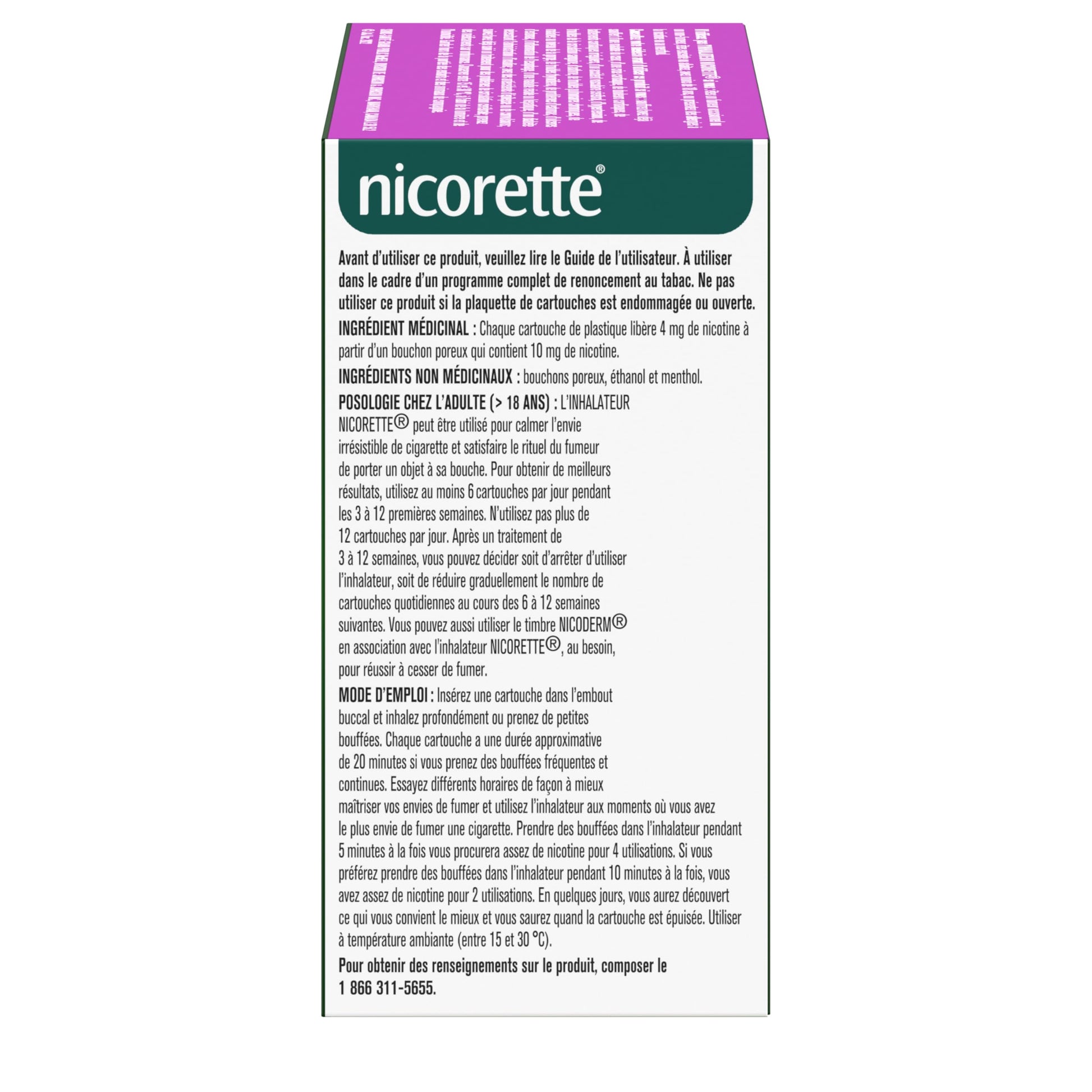 Nicorette 4mg Nicotine Inhaler – Clinically Proven Quit Smoking Aid with Hand-to-Mouth Action, Helps Reduce Cravings & Withdrawal, NRT for Adults Quitting Cigarettes, 42 Cartridges - Available at All In One Marketplace Canada