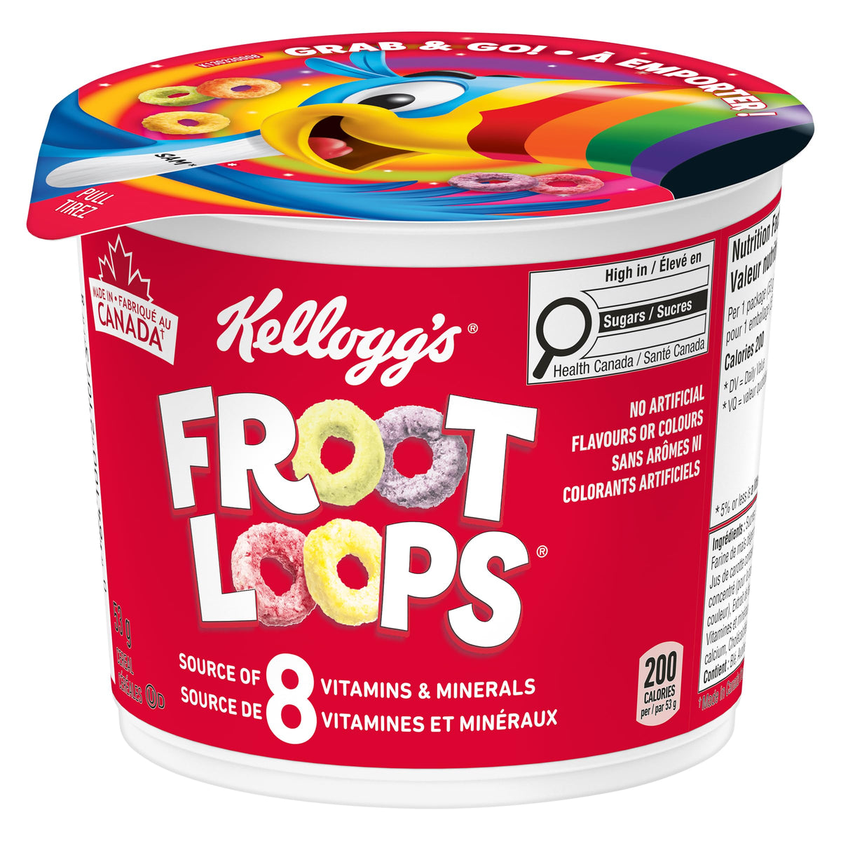 Kellogg's Cereal In A Cup Froot Loops (Pack of 12)
