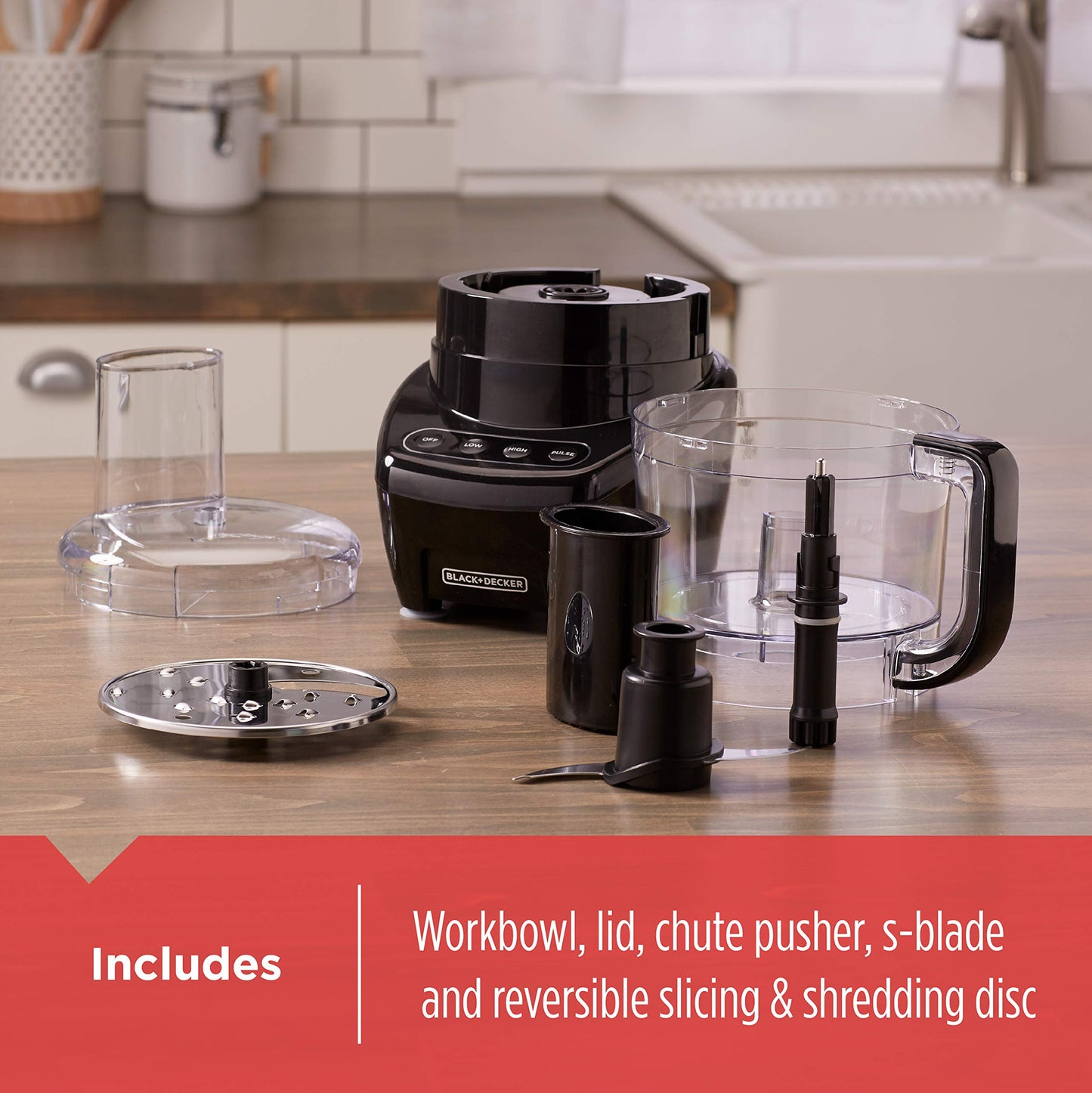 BLACK+DECKER 3-in-1 8-Cup Food Processor, Mutlifunctional and Dishwasher Safe, Black 450W, FP4200BC - Available at All In One Marketplace Canada