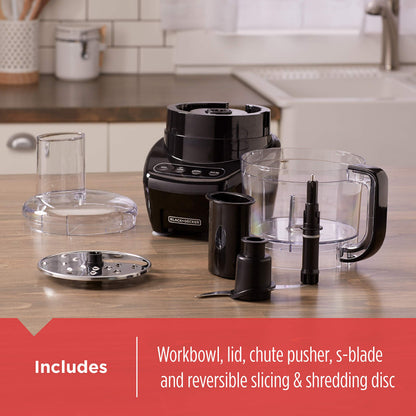 BLACK+DECKER 3-in-1 8-Cup Food Processor, Mutlifunctional and Dishwasher Safe, Black 450W, FP4200BC - Available at All In One Marketplace Canada