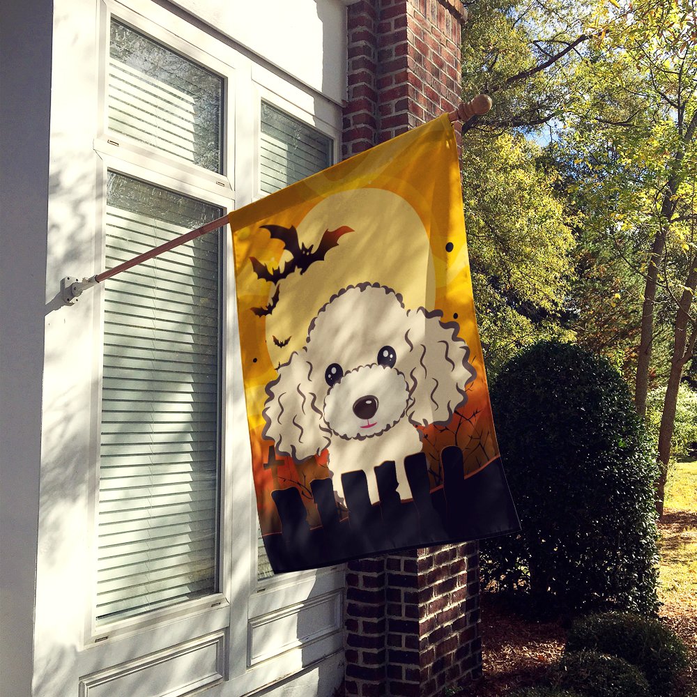 Caroline's Treasures BB1816CHF Halloween Buff Poodle Canvas House Size Flag, Multicolor, Large