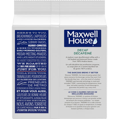 Maxwell House Decaf Coffee T-Discs for Tassimo – 70 Single Serve Pods (5 Pack)