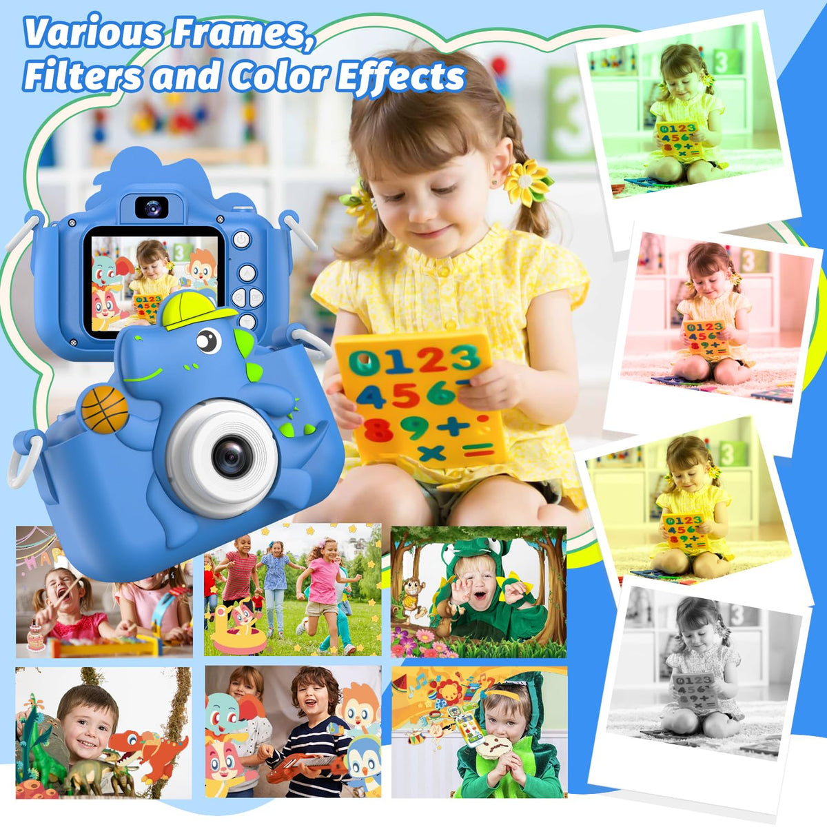 Masterbee Children's Camera Toys for Girls & Boys, 3-12 Years - 1080P HD Video Kids Digital Camera - Perfect for Christmas & Birthday Gifts (Blue) 🍁 All In One Marketplace Canada