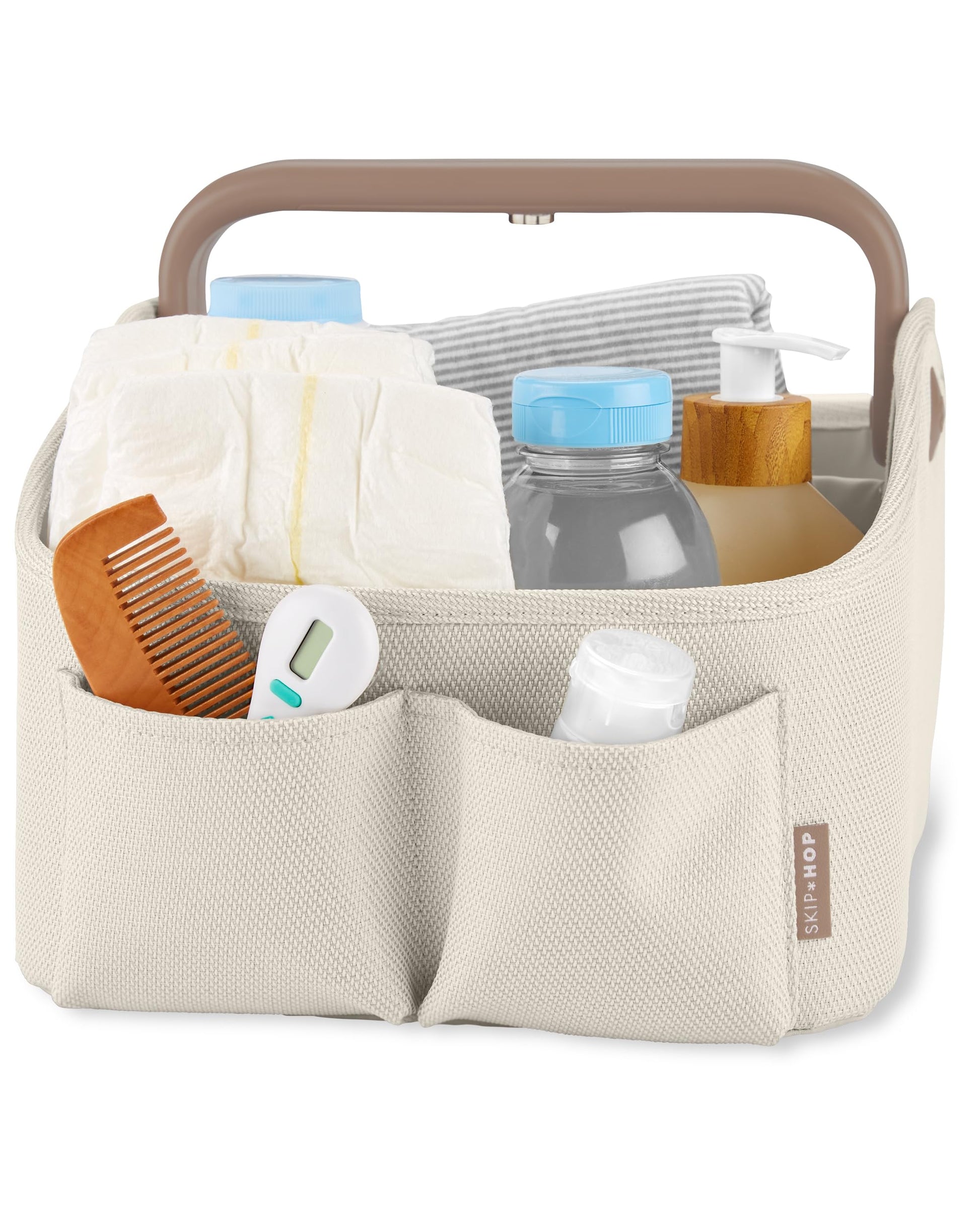 Skip Hop Diaper Caddy Organizer with Touch Sensor Night Light, Nursery Style, Oat Skip Hop