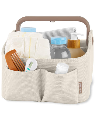 Skip Hop Diaper Caddy Organizer with Touch Sensor Night Light, Nursery Style, Oat Skip Hop