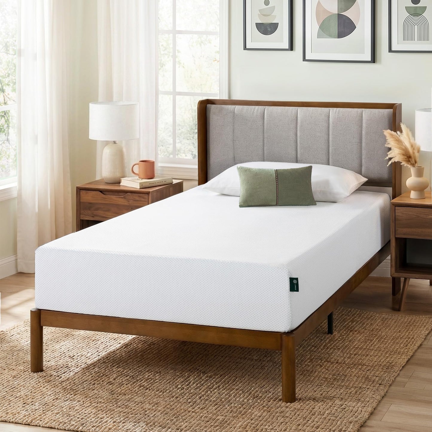 Zinus Twin Mattress - 10 Inch Green Tea Cooling Gel Memory Foam Mattress, Pressure Relief, for Cool Sleep, CertiPUR-US Certified Foam, Mattress in a Box, 10-Year Warranty, Twin Size