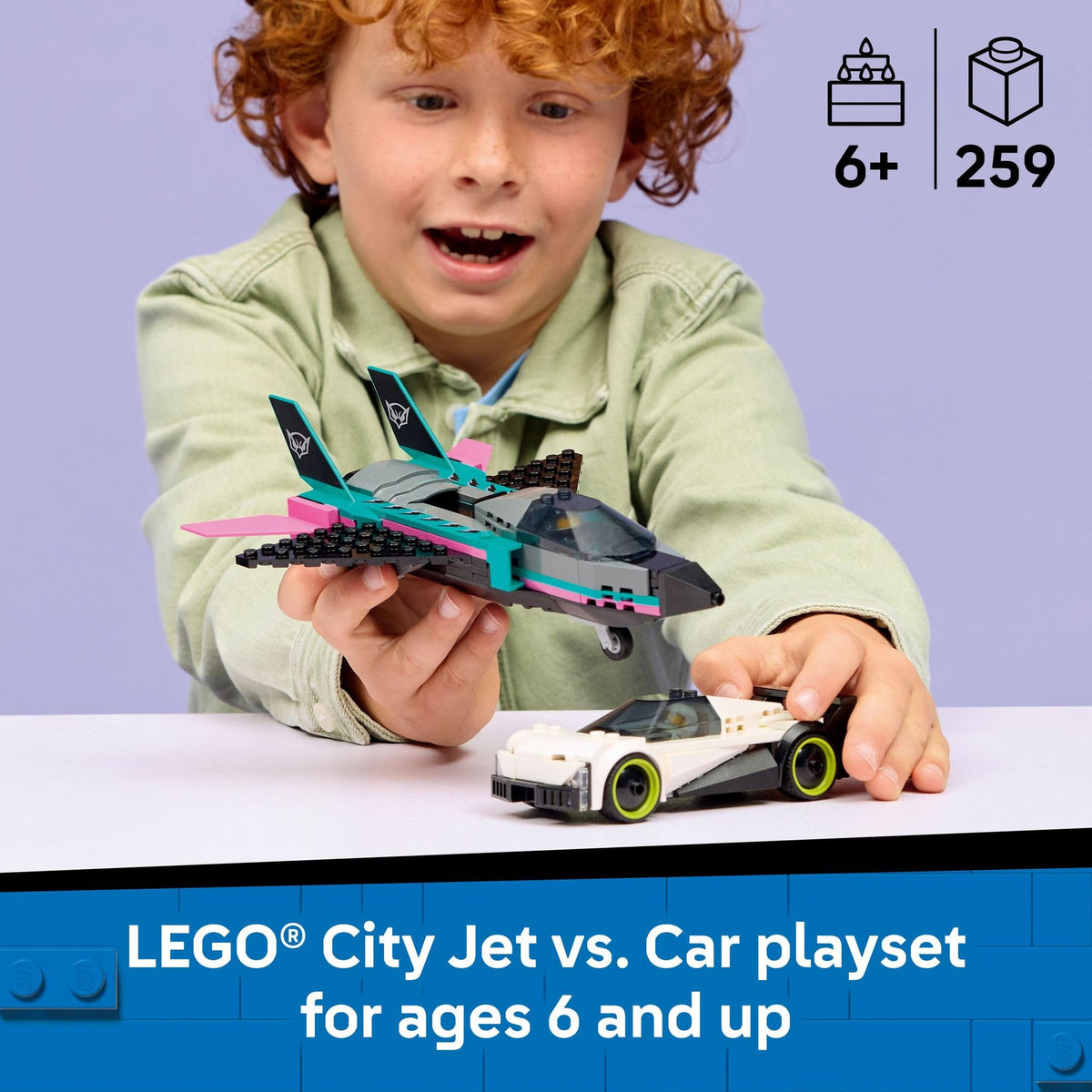 LEGO City Jet vs. Car 60489