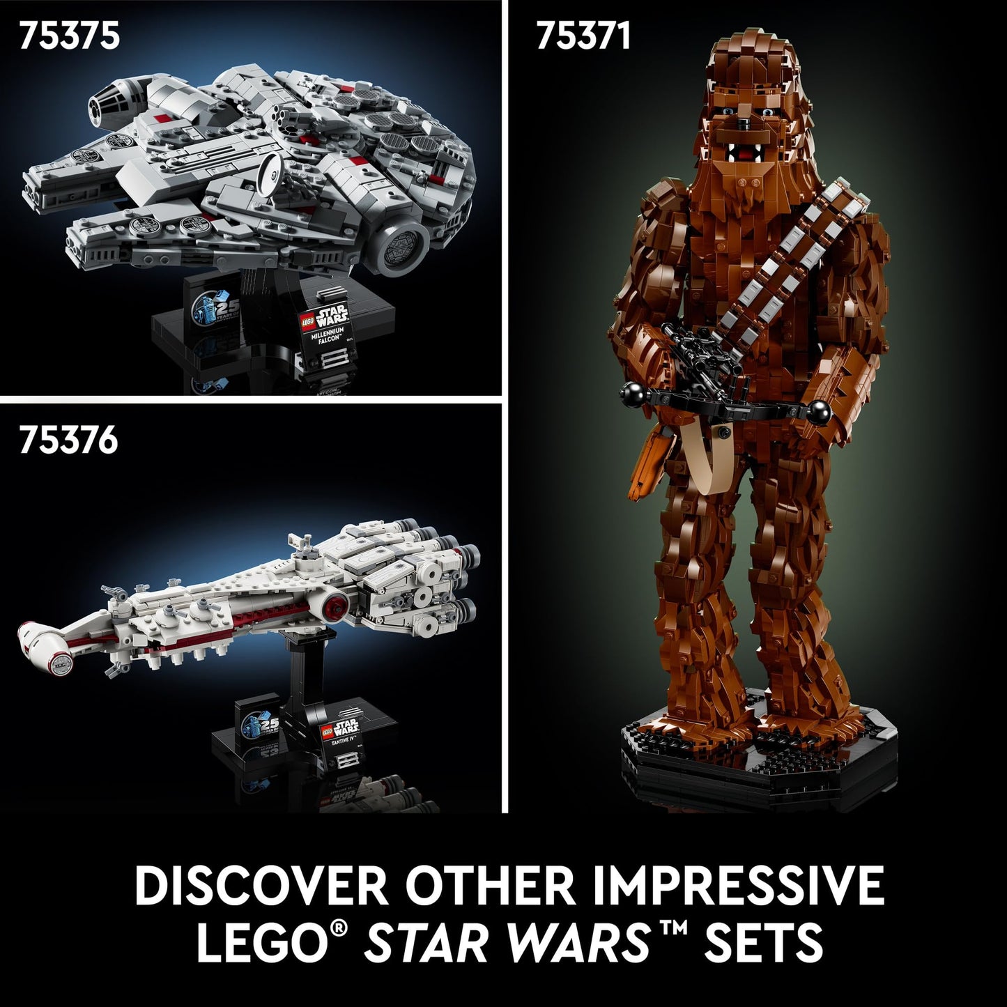 LEGO Star Wars Millennium Falcon A New Hope 25th Anniversary Collectable Model - DIY Building Sets for Adults, Men & Women, Ages 18+ - Comes with Display Stand - Star Wars Gift - 75375 🍁 All In One Marketplace Canada
